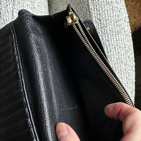 EUC Miu Miu Black and Gold Pebbled Leather Clutch - Picture 12 of 16